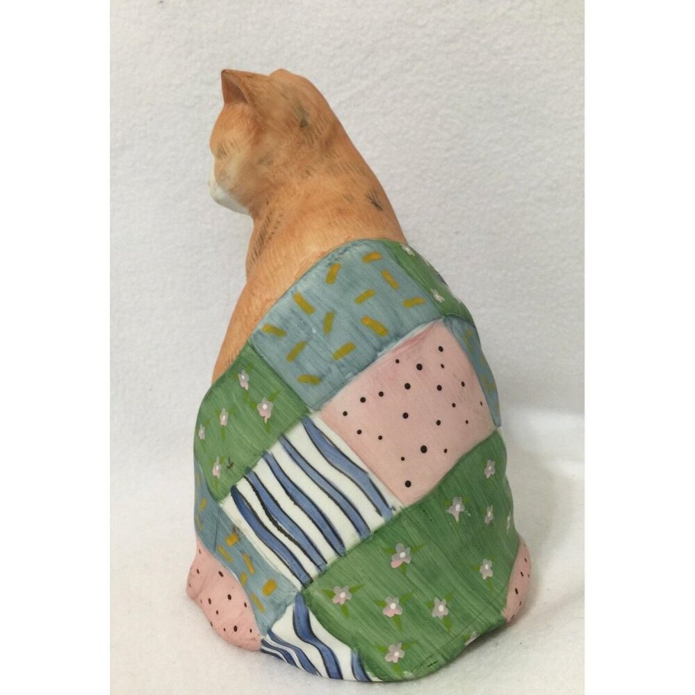 Orange Tabby Cat Porcelain Figurine Mary Lake Thompson 8 1/2" Tall Silvestri - Picture 4 of 7